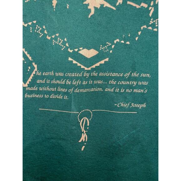 Vintage Test Print Shirt Scottys Castle Chief Joseph Tee STAINED VTG 90s Large - Picture 5 of 12